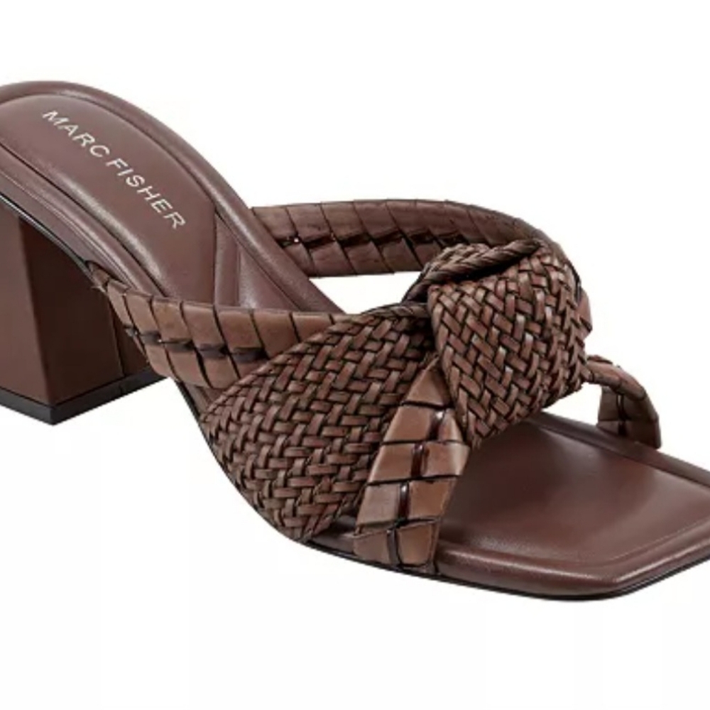Marc FisherWomen's Macki Sqaure Toe Slip-on Dress Sandals